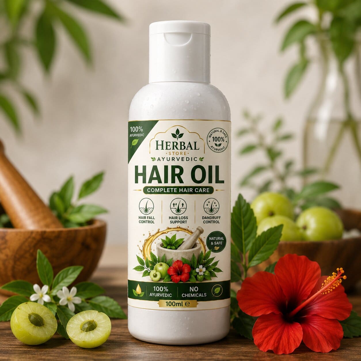 Hair Growth & Hair Fall Control Oil ayurvedic product store