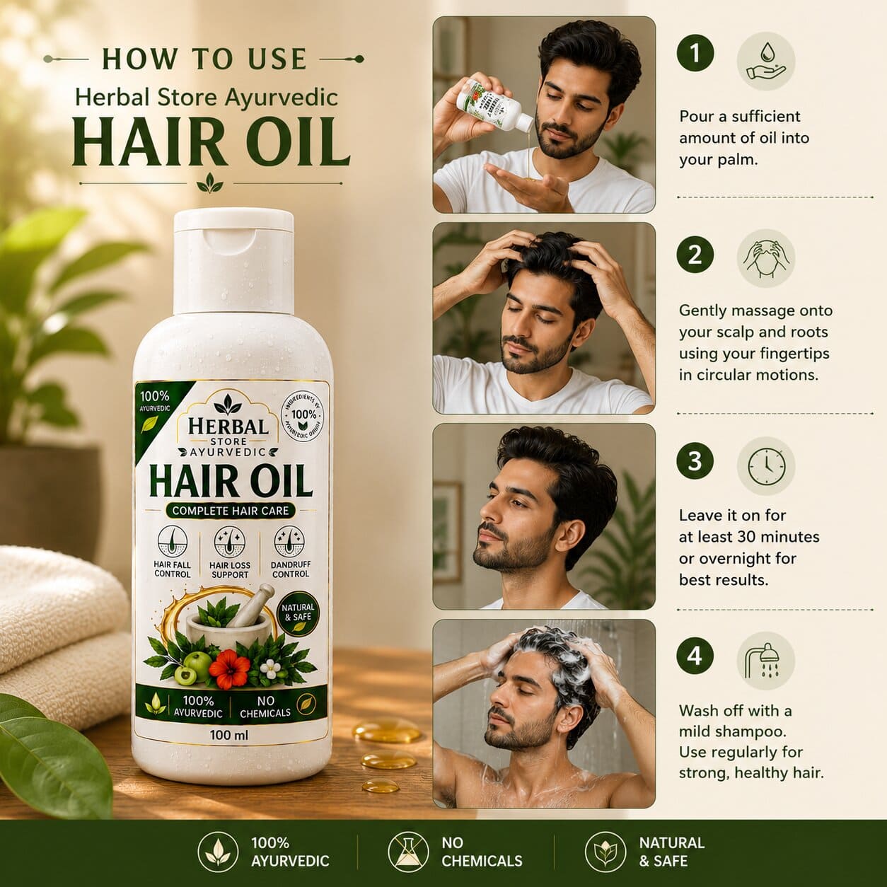 Hair Growth & Hair Fall Control Oil ayurvedic product store